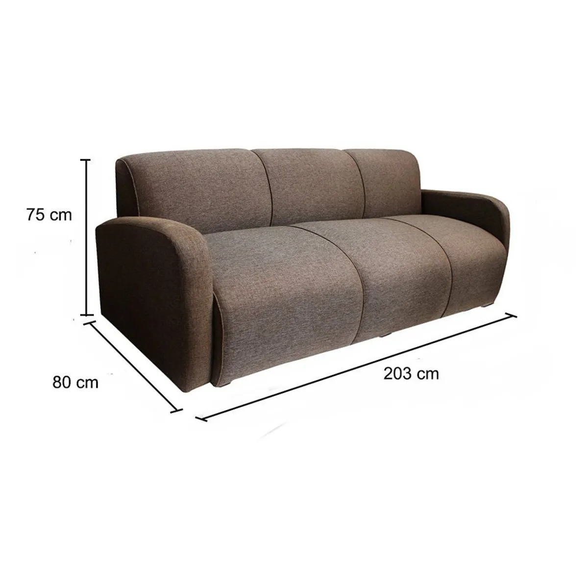 CASA JOVEN - Juego De Sala Napoli 3 2 1 Marron