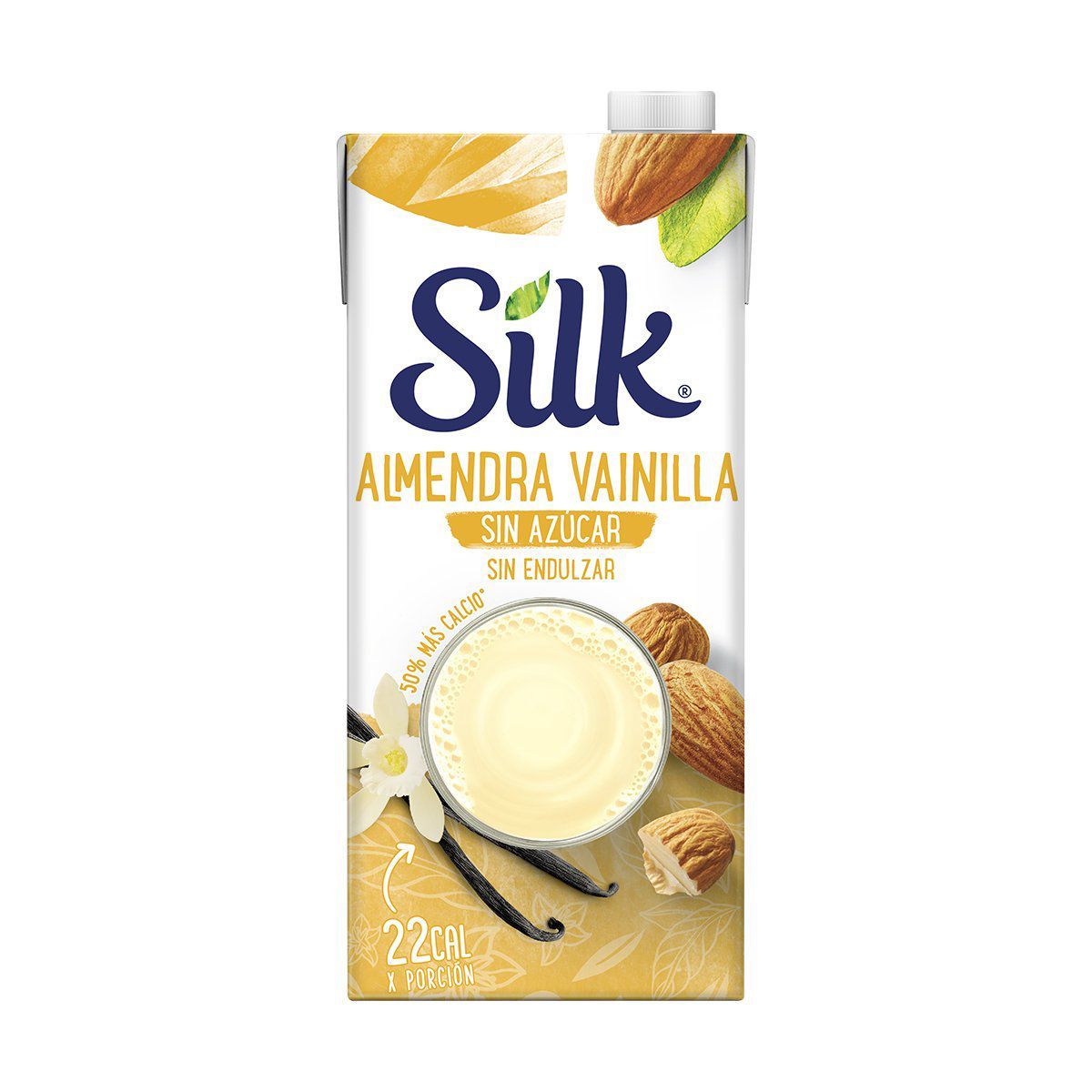 SILK - Bebida Almendra Silk Vainilla Sin Azúcar Caja 946 mL