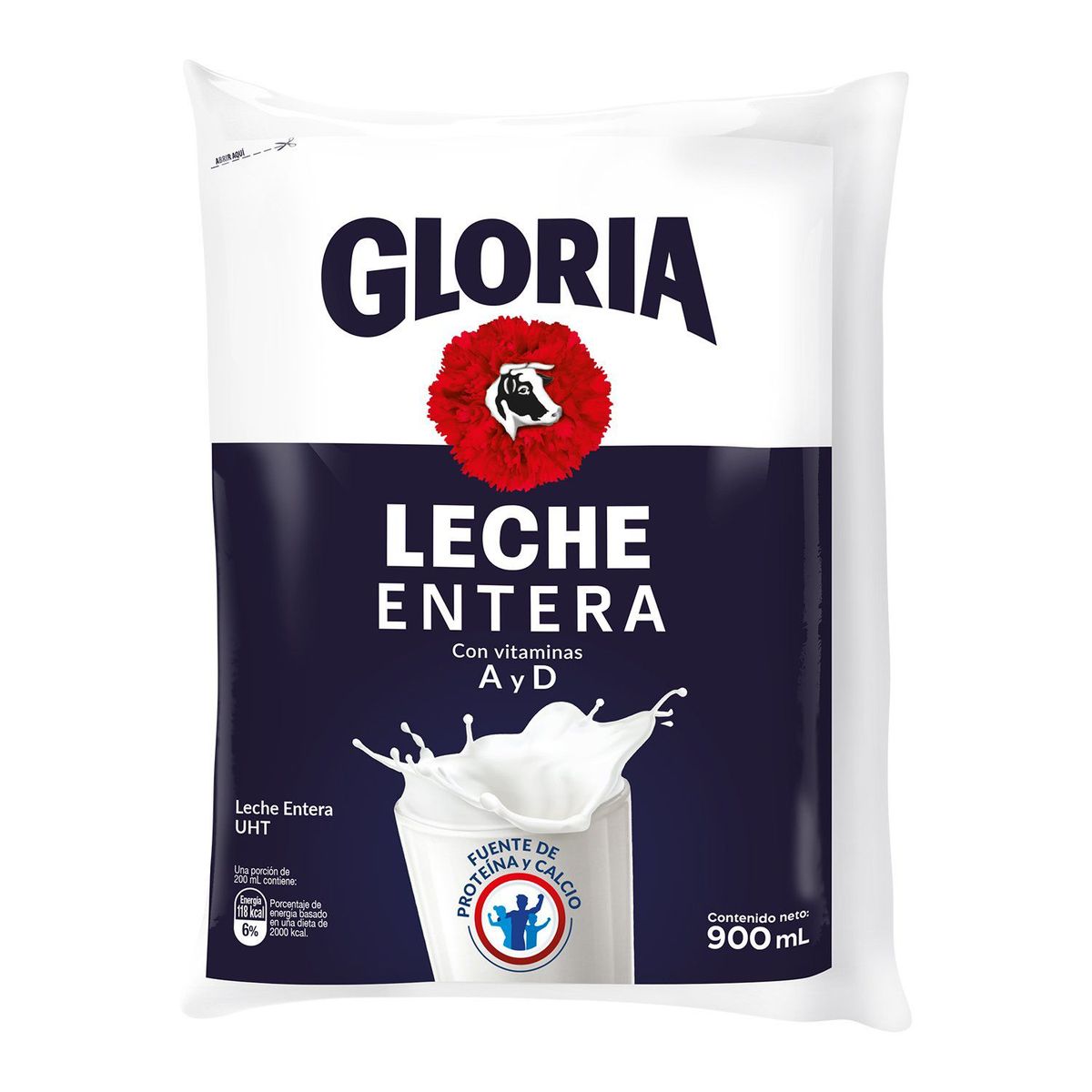 GLORIA - Leche UHT Gloria Bolsa 900 mL