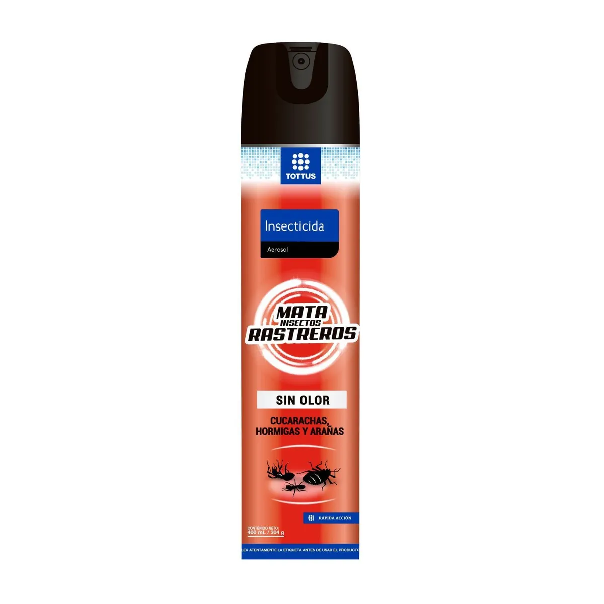 TOTTUS - Insecticida Tottus Mata Insectos Rastreros Envase 400 mL