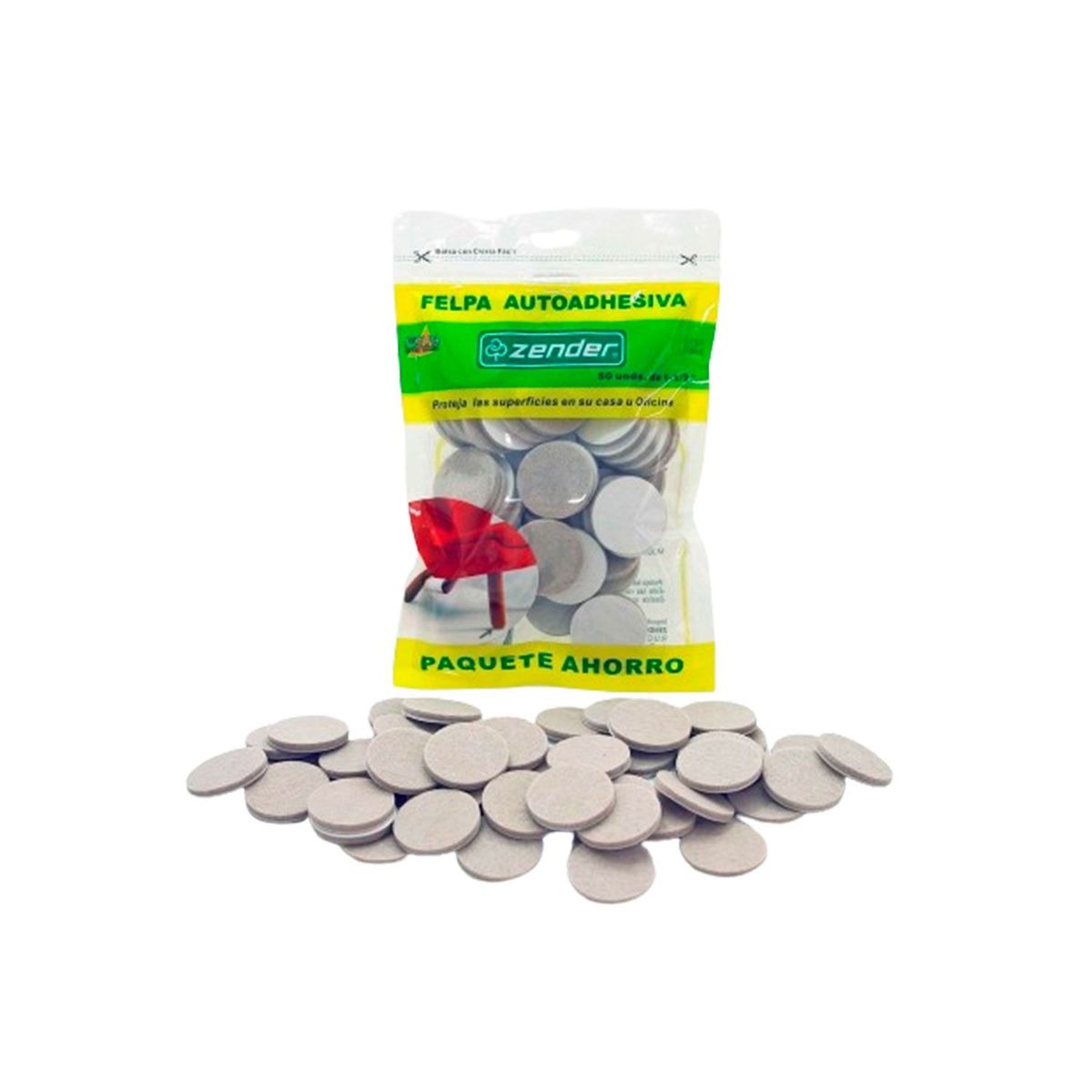 ZENDER - Felpa Beige Pqt Ahorro 1Pulg X80Un