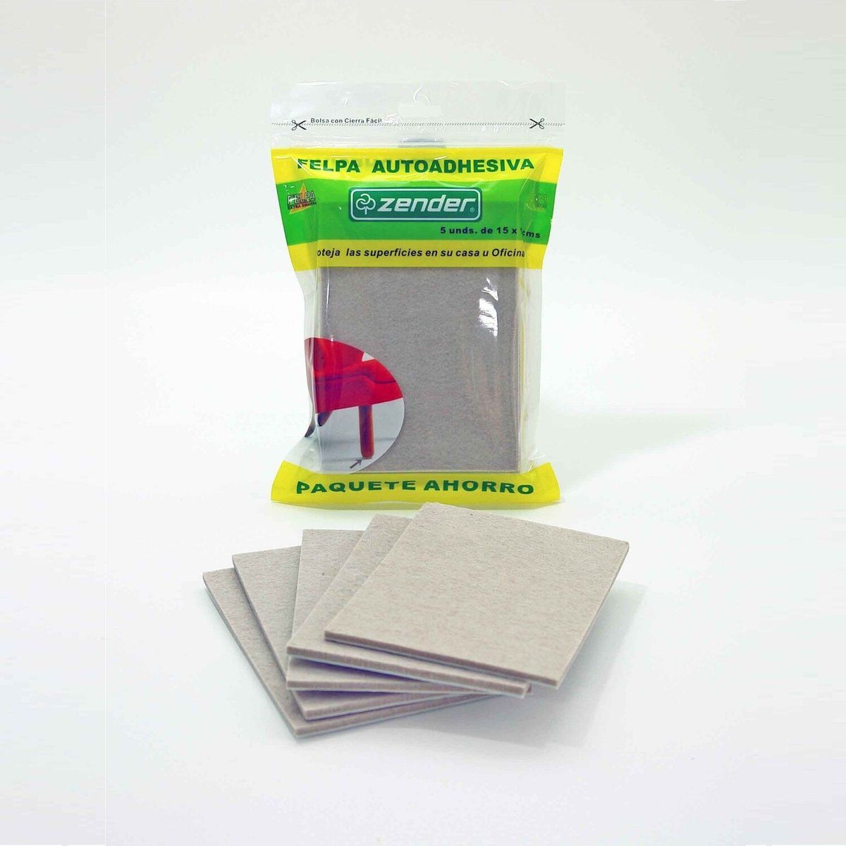 ZENDER - Felpa Beige Pqt Ahorro 15X11 cm X5Un