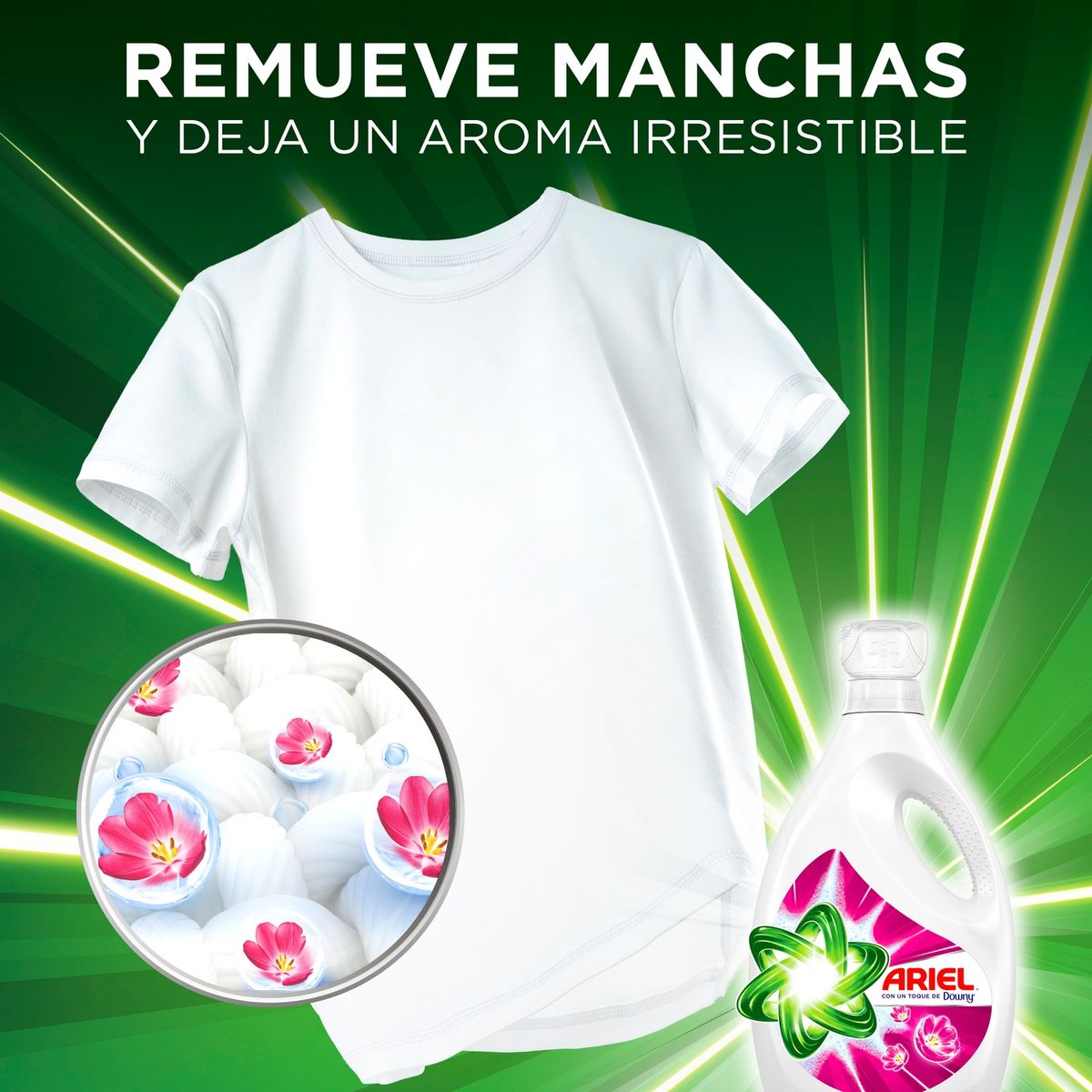 ARIEL - Detergente Líquido Ariel Toque Downy Envase 2.84 L