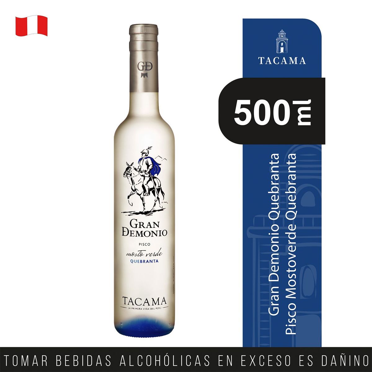 DEMONIO DE LOS ANDES - Pisco Quebranta Demonio de los Andes Botella 500 mL