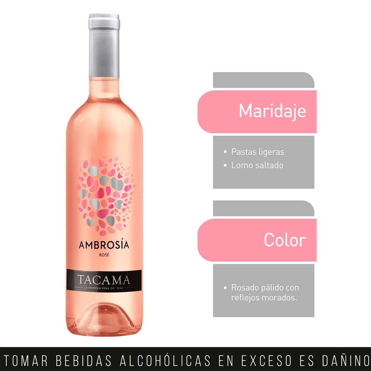 TACAMA - VINO AMBROSIA ROSE SECO TACAMA X 750ML