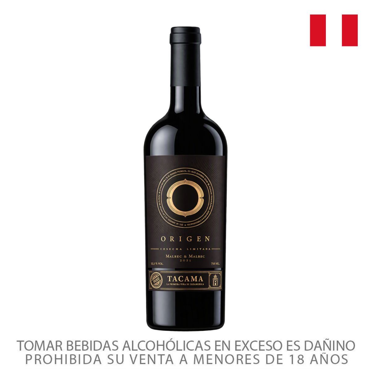 TACAMA - Vino Tinto Tacama Seco Malbec Botella 750 mL