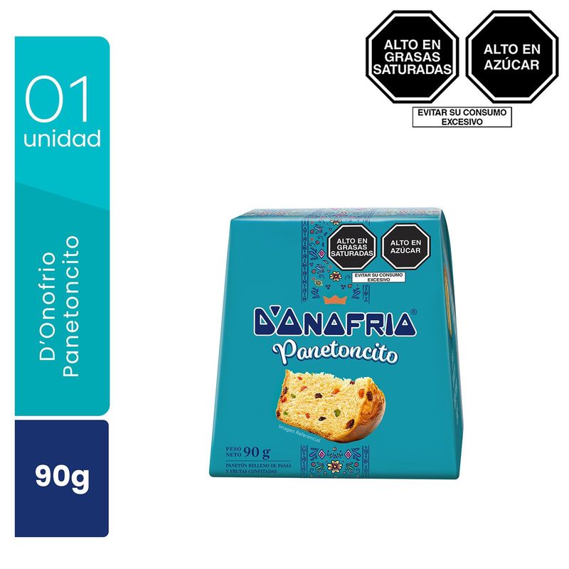 DONOFRIO - Panetón Donofrio Panetóncito Pasa Fruta Conf 90 g