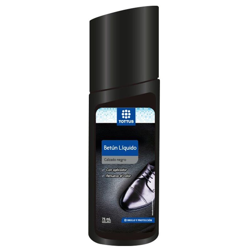 TOTTUS - Betún Tottus Líquido Calzado Negro Envase 75 mL
