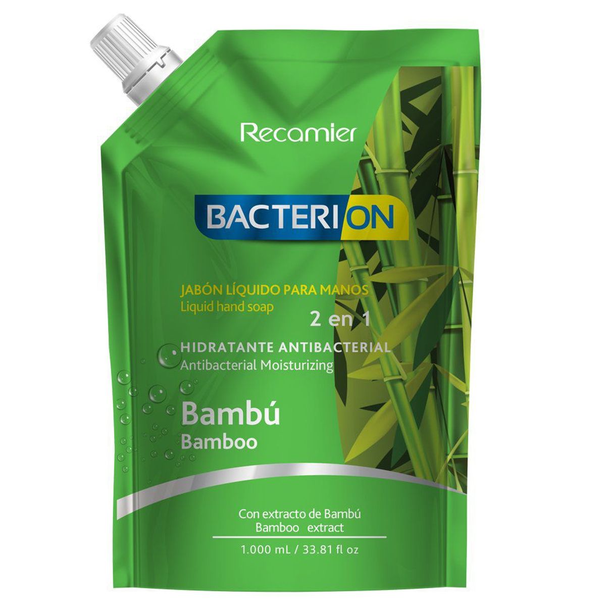 BACTERION - Jabón Líquido Bacterion Bambú Doypack 1 L