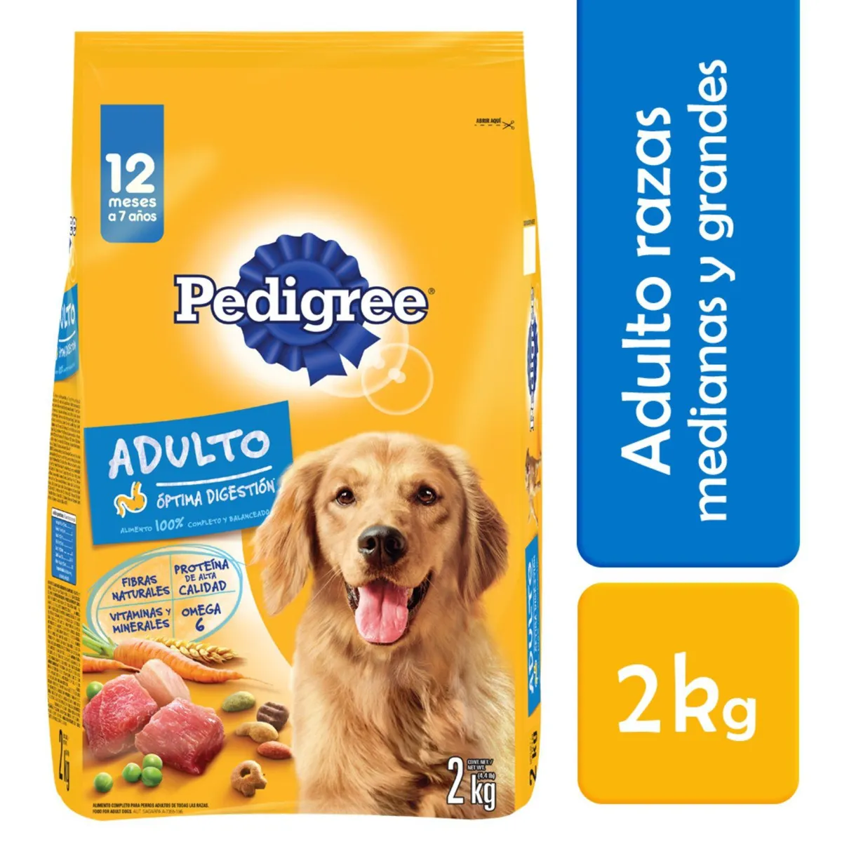 PEDIGREE - Alimento Seco Perros Adultos Pedigree Bolsa 2 Kg