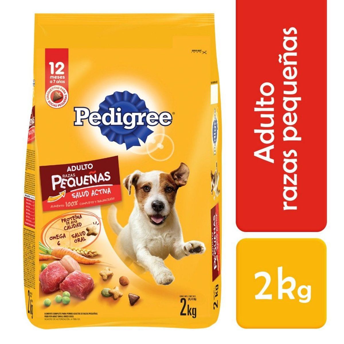 PEDIGREE - Alimento Seco Perros Adultos Razas Pequeñas Pedigree Bolsa 2 Kg
