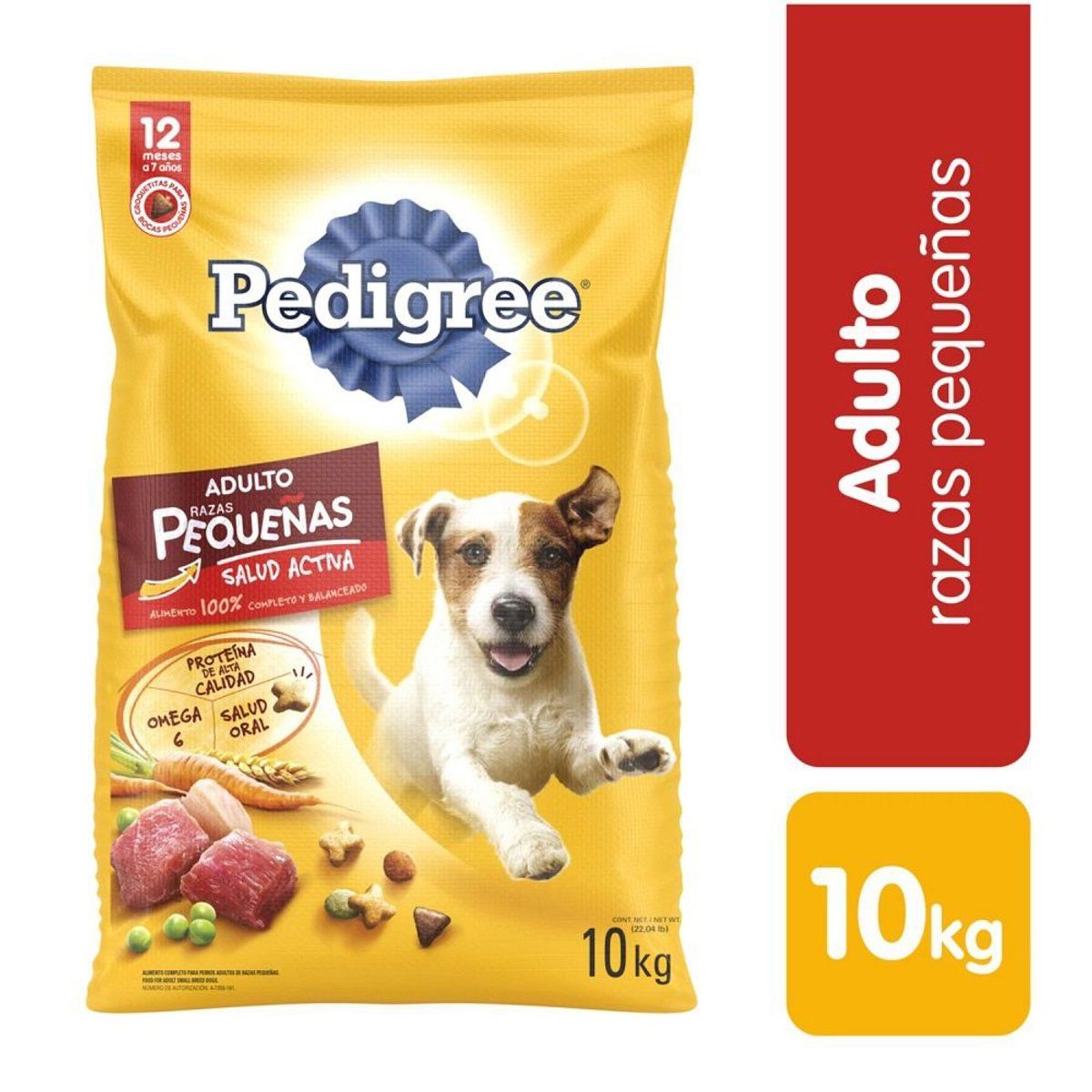 PEDIGREE - Alimento Seco Perros Adultos Pequeños Pedigree Bolsa 10 Kg