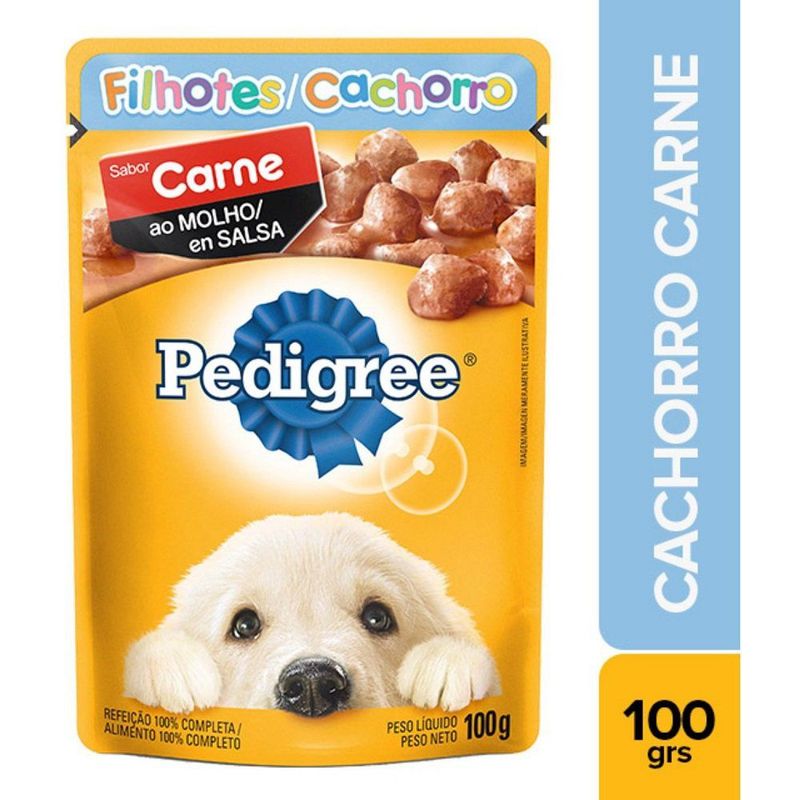 PEDIGREE - Pouch para Cachorros Pedigree Sabor Carne 100 g
