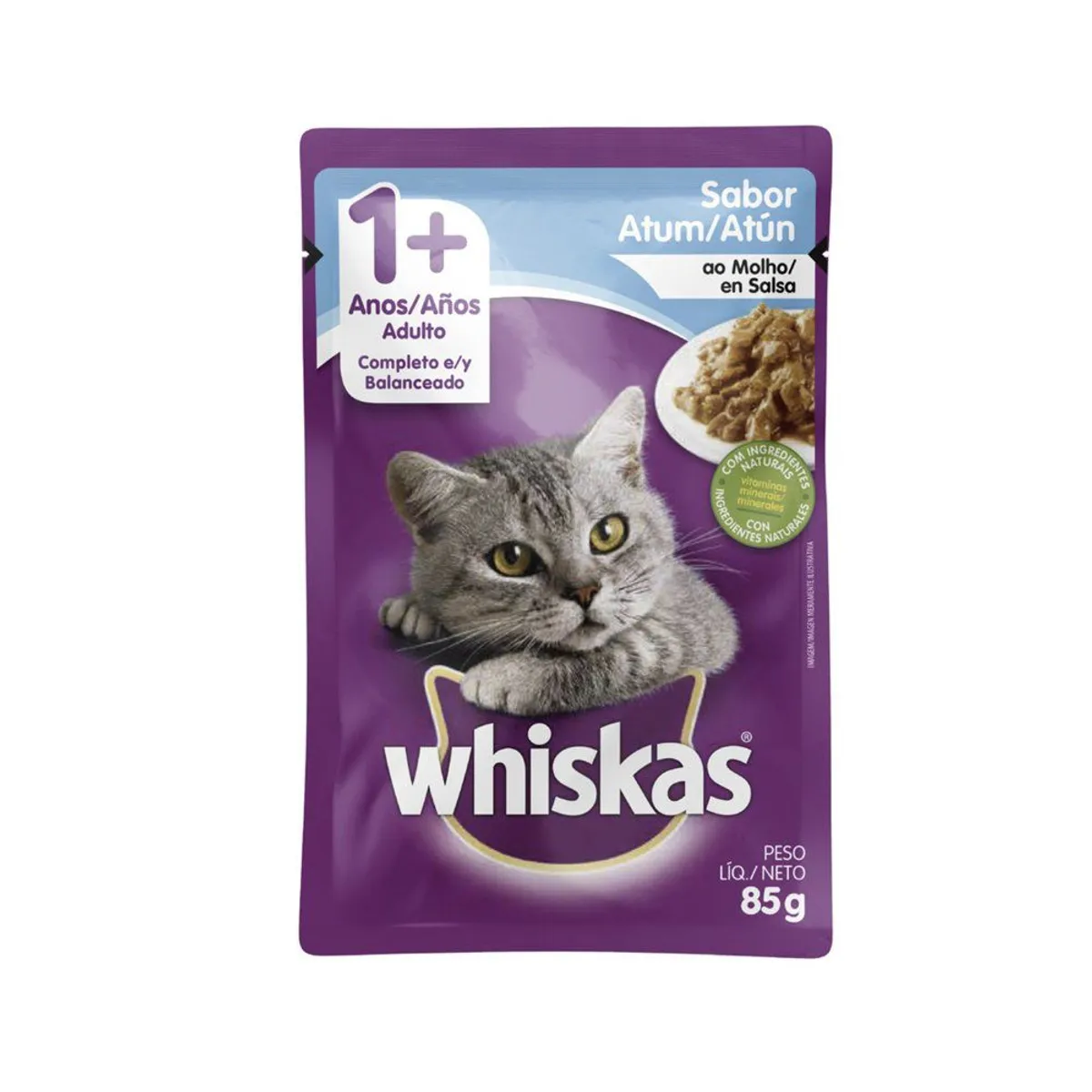 WHISKAS - Alimento Húmedo Gatos Adultos Whiskas Atún Doypack 85 g