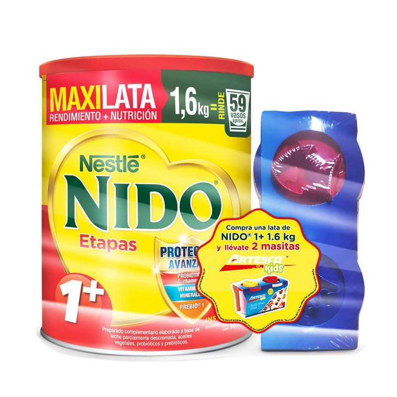 NIDO - ALIM PVO NIDO 1+ETAP 1.6KG+2 MASA ARTESCOX141.75G
