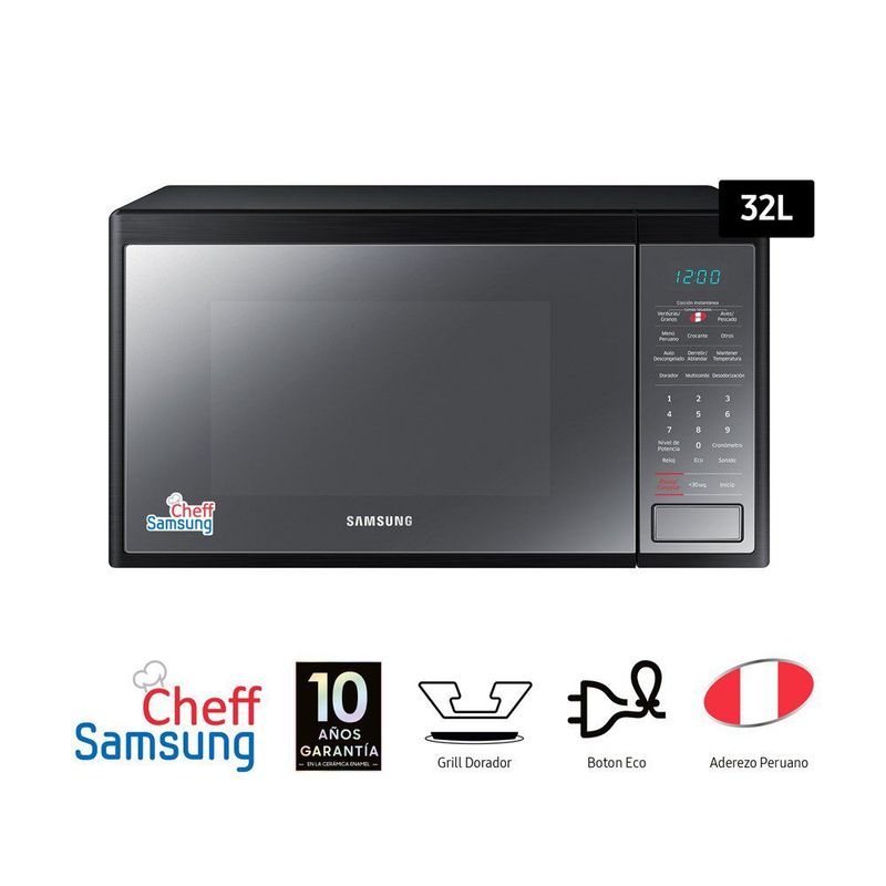 SAMSUNG - Microondas 32 Lt Con Grill MG32J5133AM/PE