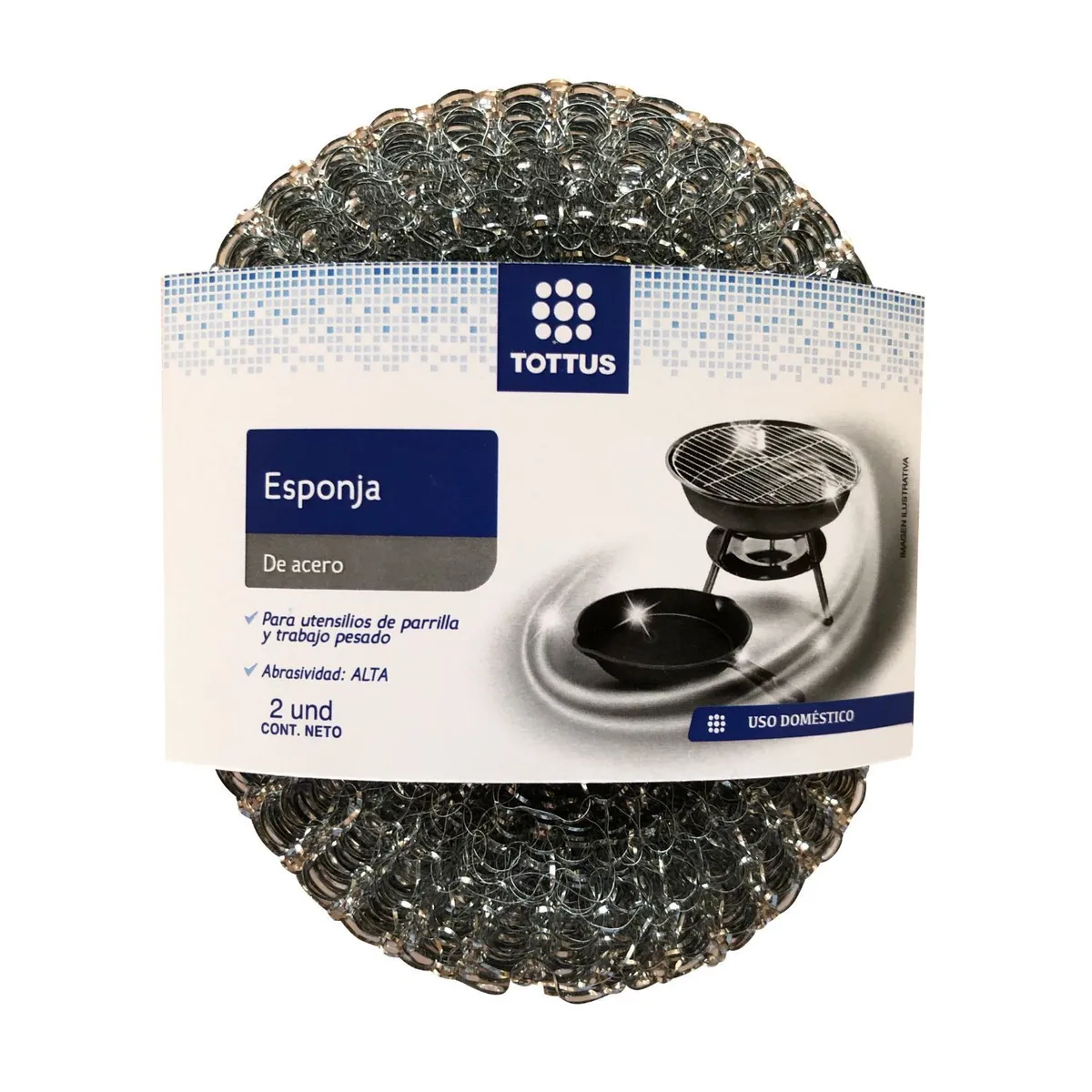 TOTTUS - Esponja de Acero Tottus Empaque 2 Und