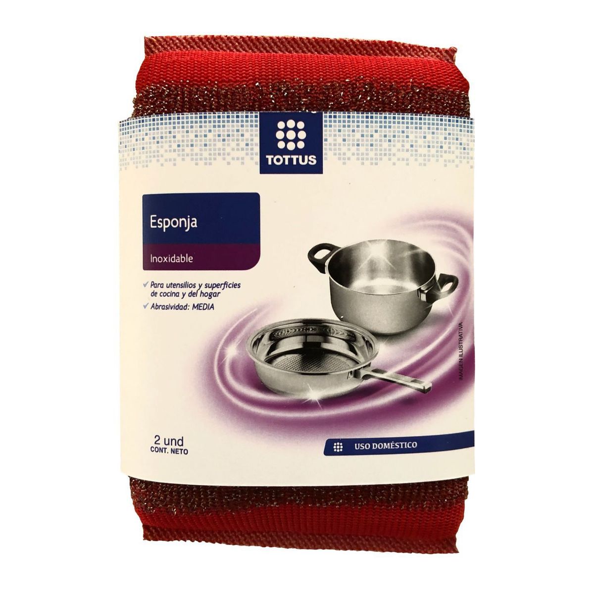 TOTTUS - Esponja Inoxidable Tottus Empaque 2 Und