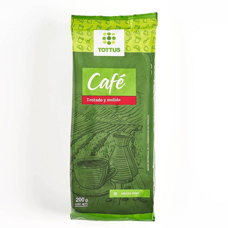 TOTTUS - Café Tottus Tostado y Molido Bolsa 200 g