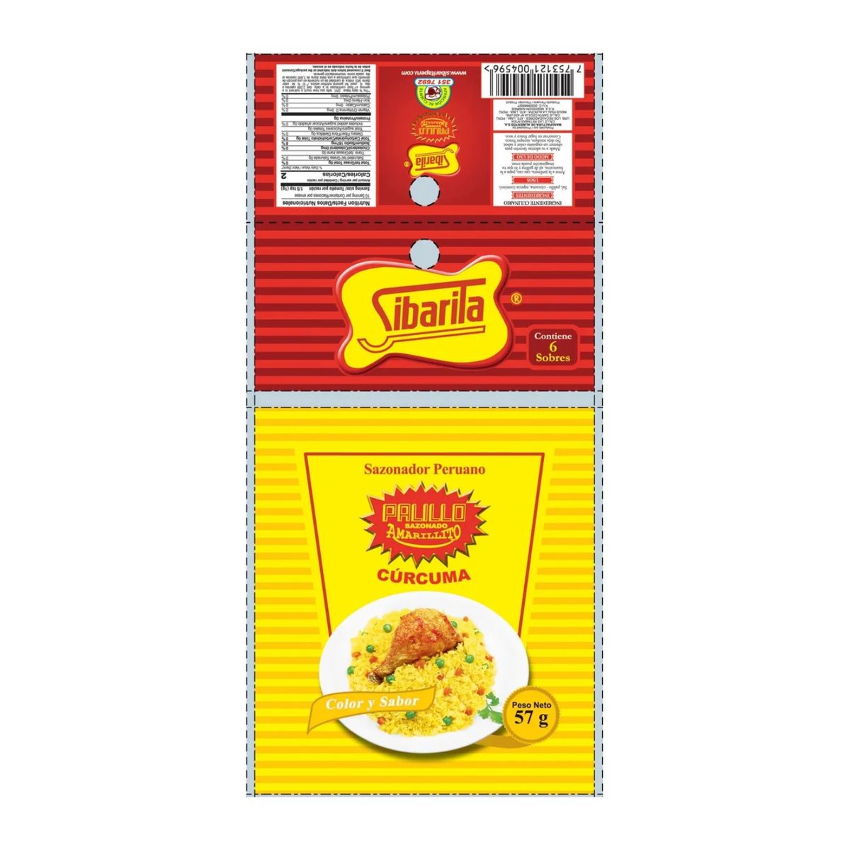 SIBARITA - Palillo Amarillo Sibarita Empaque 57 g
