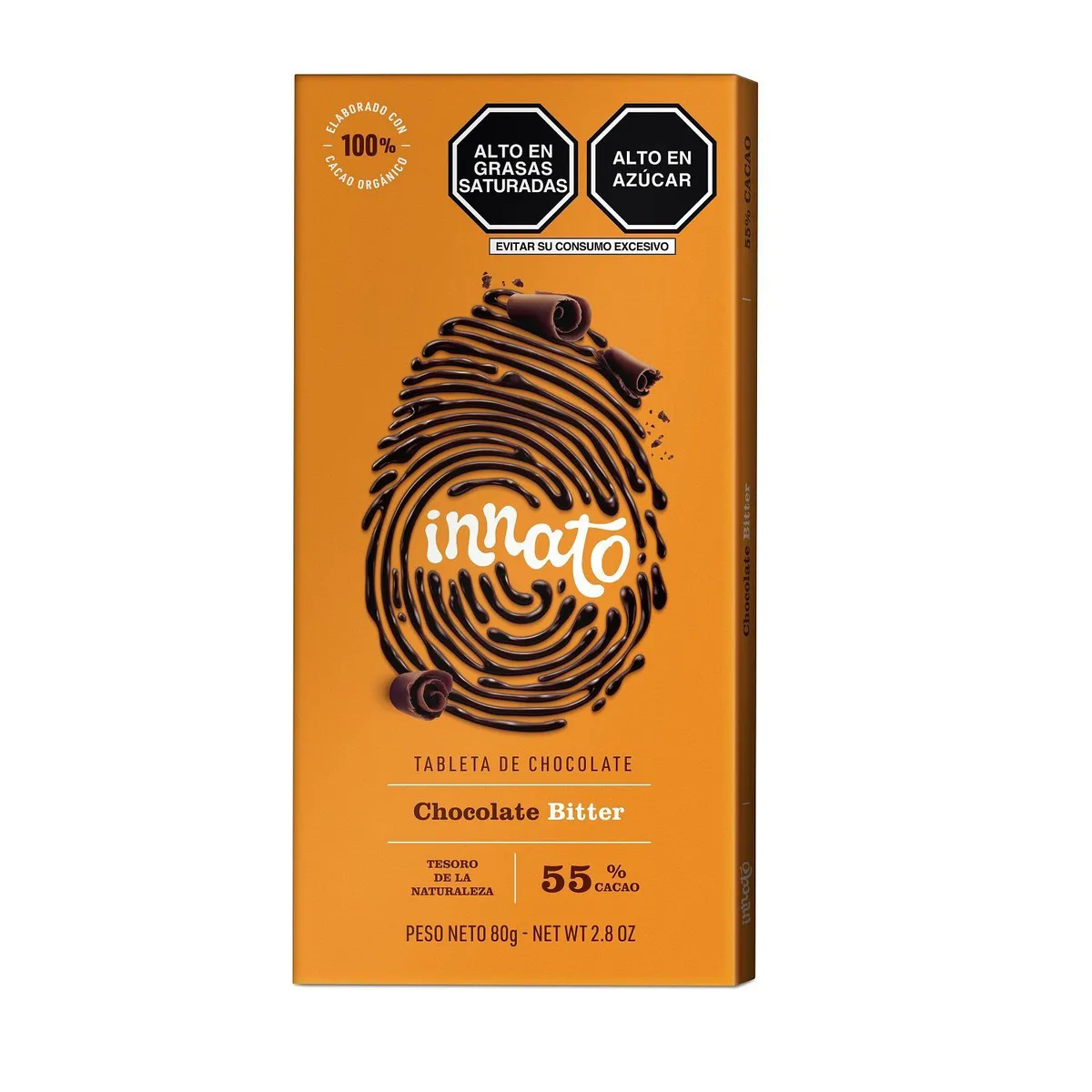 INNATO - Chocolate Tableta Innato Bitter 50 % Cacao Empaque 80 g