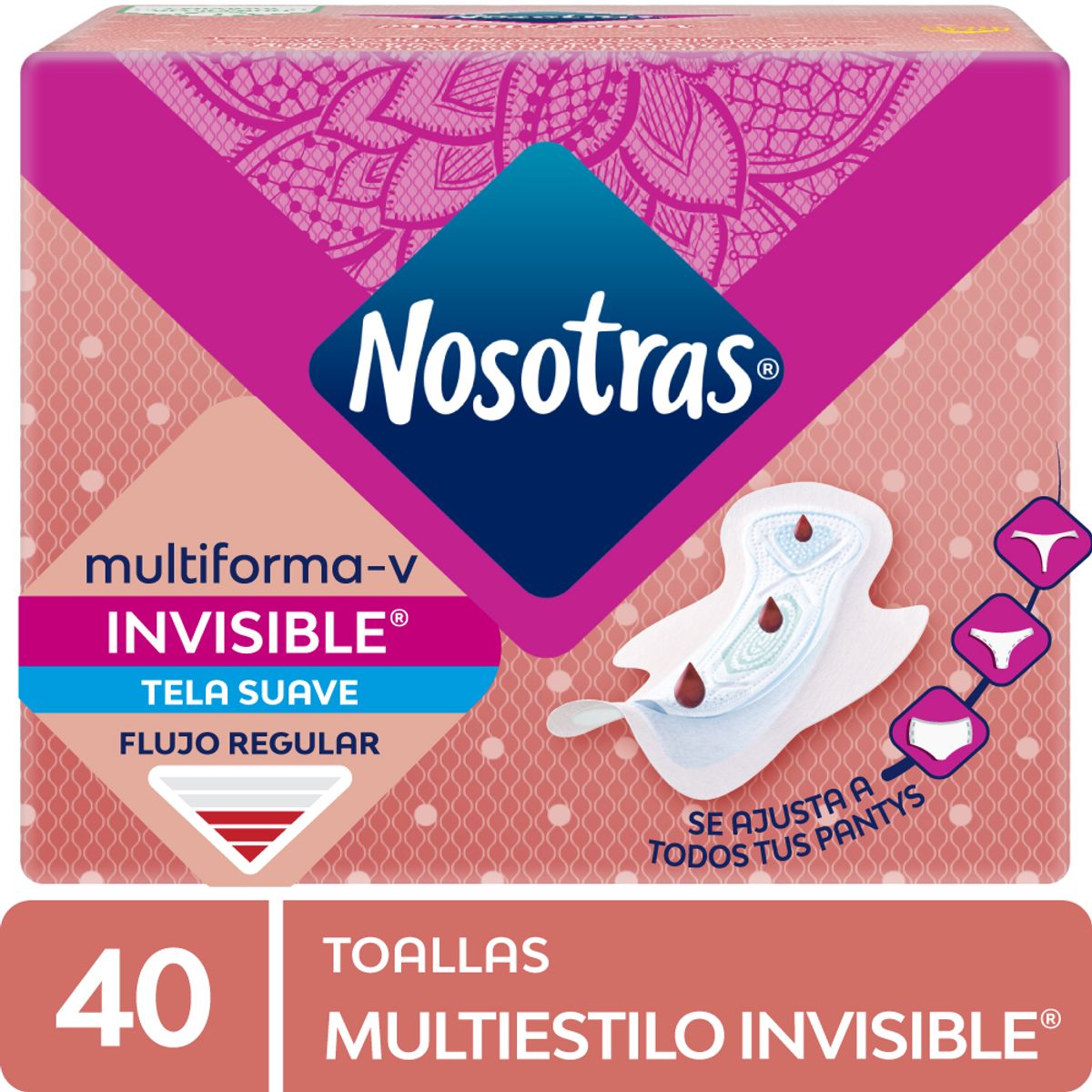 NOSOTRAS - Toallas Higiénicas Nosotras Invisible Multiestilo Empaque 40 Und