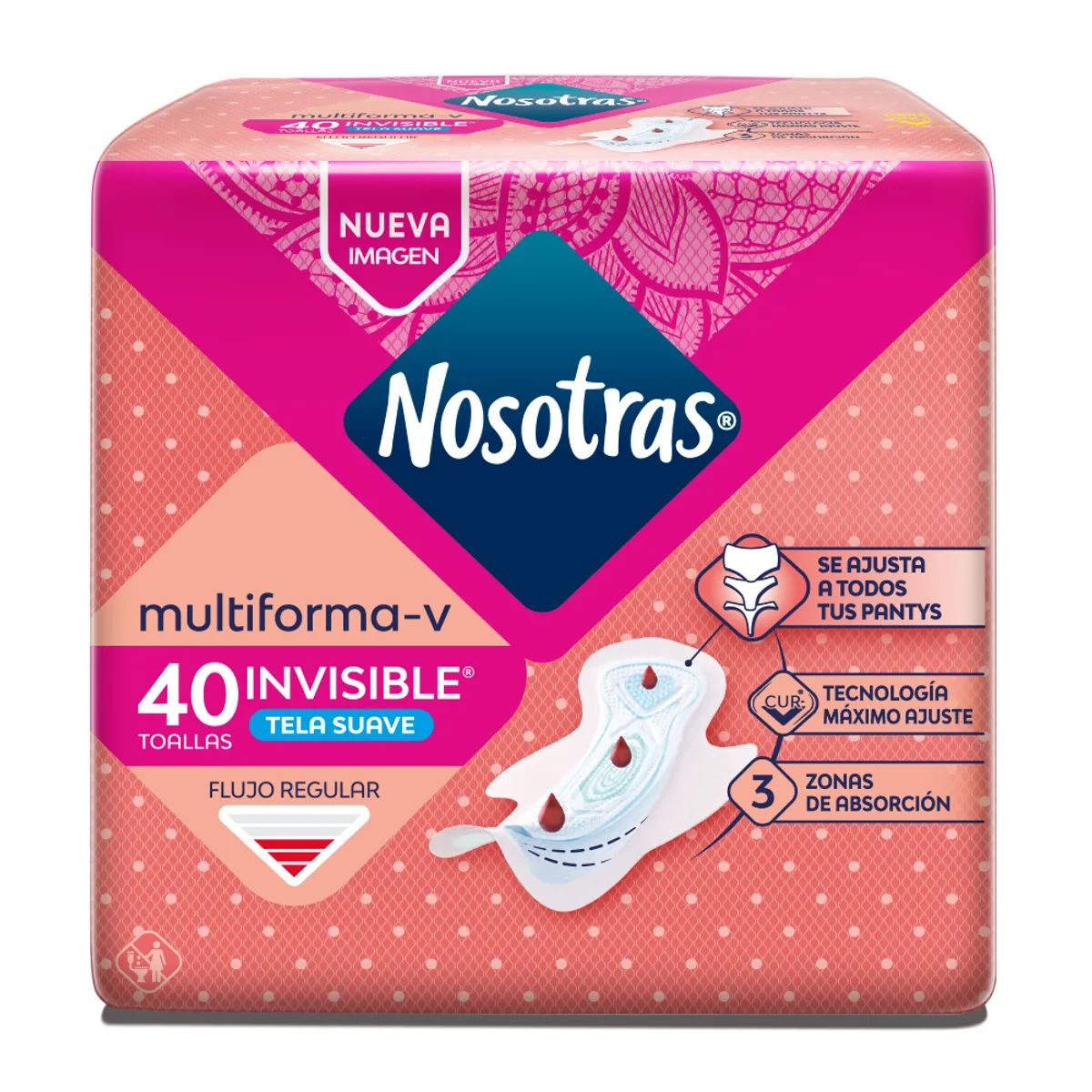NOSOTRAS - Toallas Higiénicas Nosotras Invisible Multiestilo Empaque 40 Und