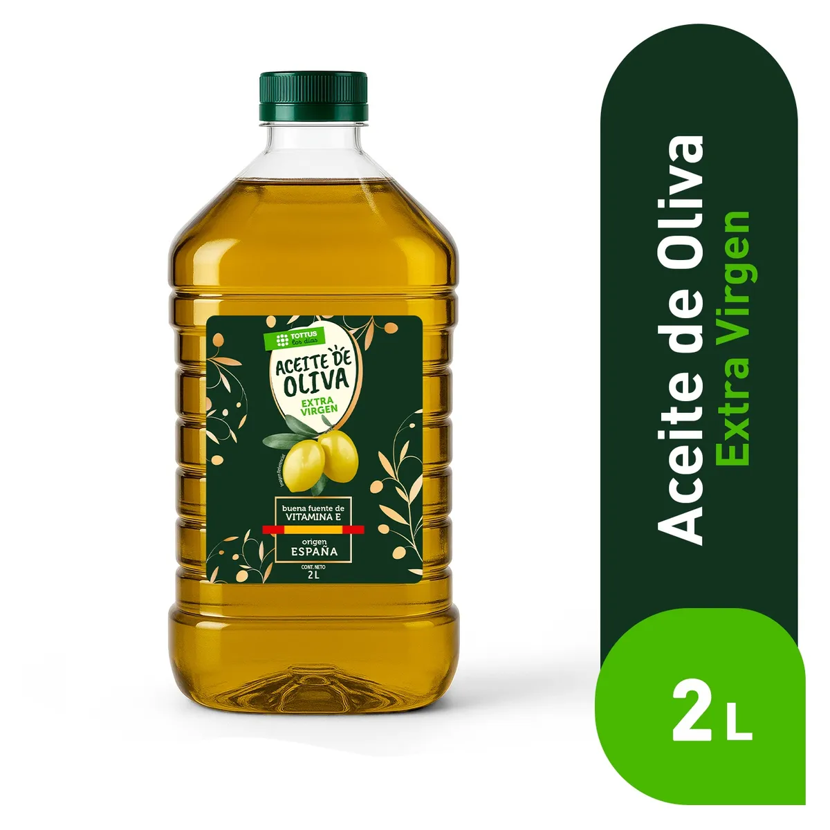TOTTUS - Aceite de Oliva Tottus Extra Virgen Botella 2 L