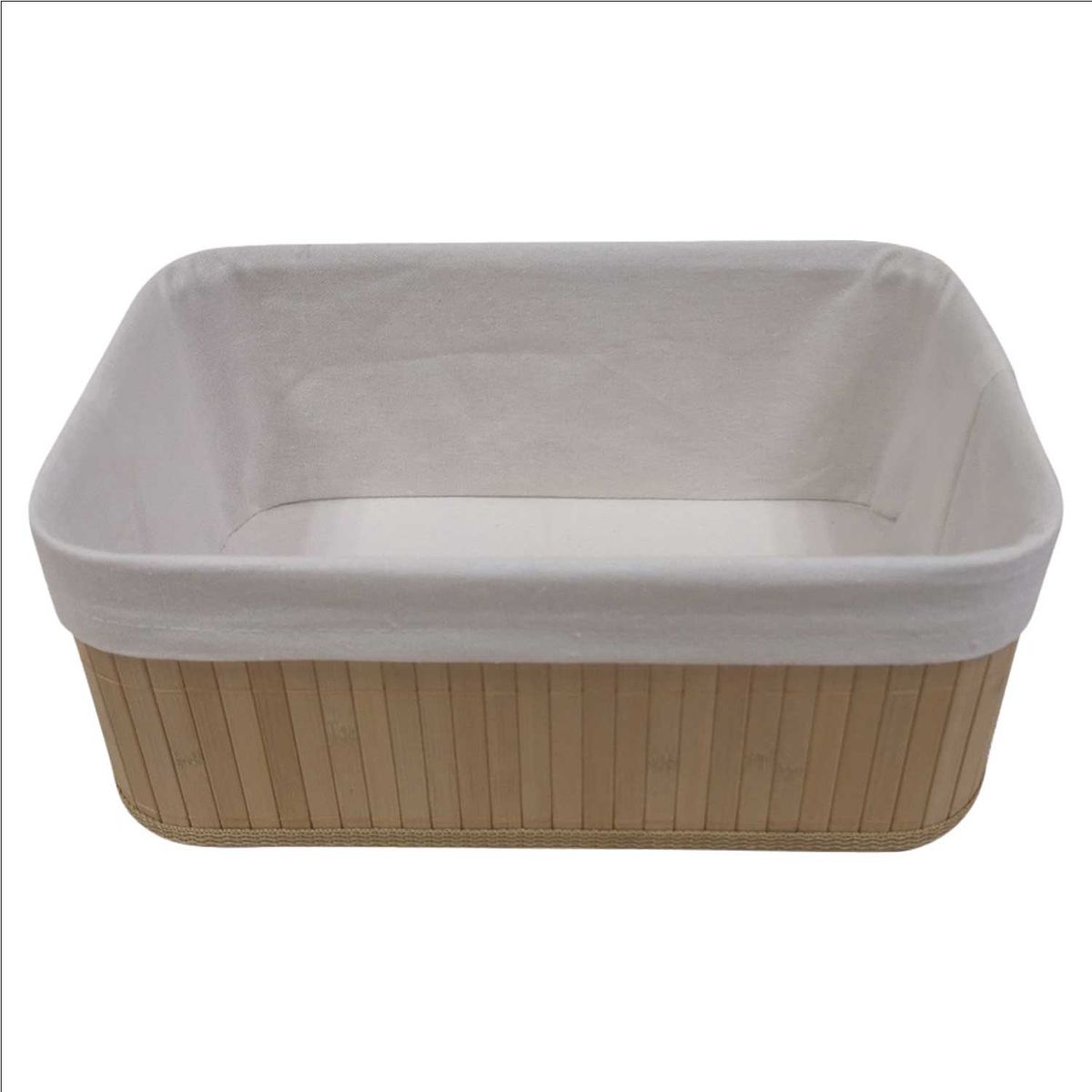CASA JOVEN - Canastas Bamboo Tela Beige