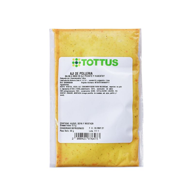 TOTTUS - Ají De Polleria Tottus 60 g