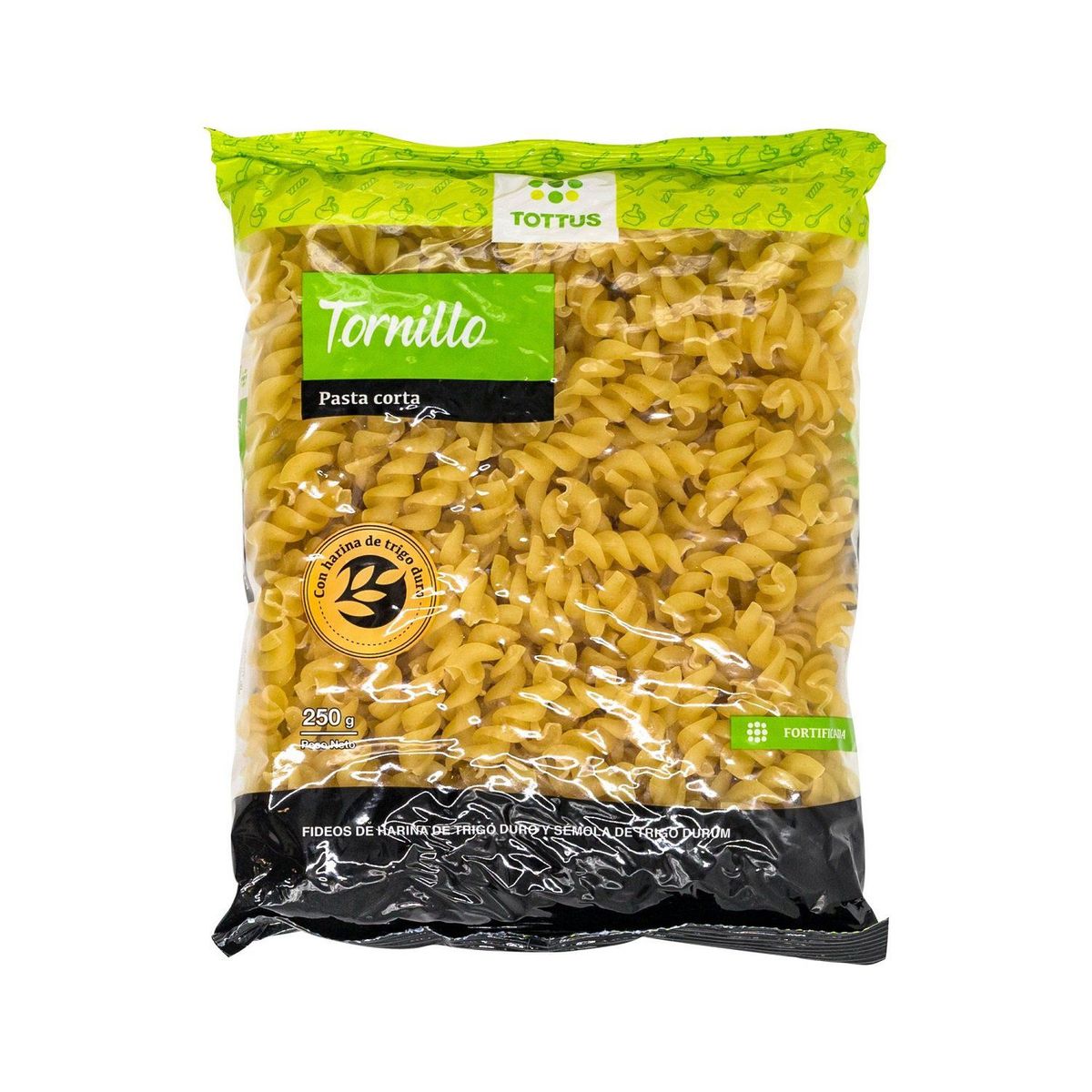 TOTTUS - Fideos Tottus Tornillo Bolsa 250 g