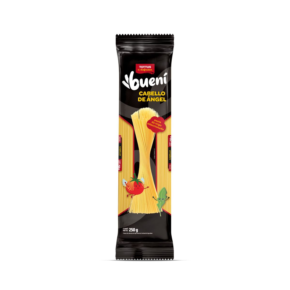 TOTTUS - Fideos Tottus Cabello de Ángel Bolsa 250 g