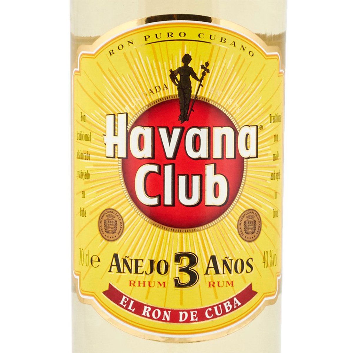 HAVANA CLUB - Ron Havana Club 3 Años Botella 700 mL