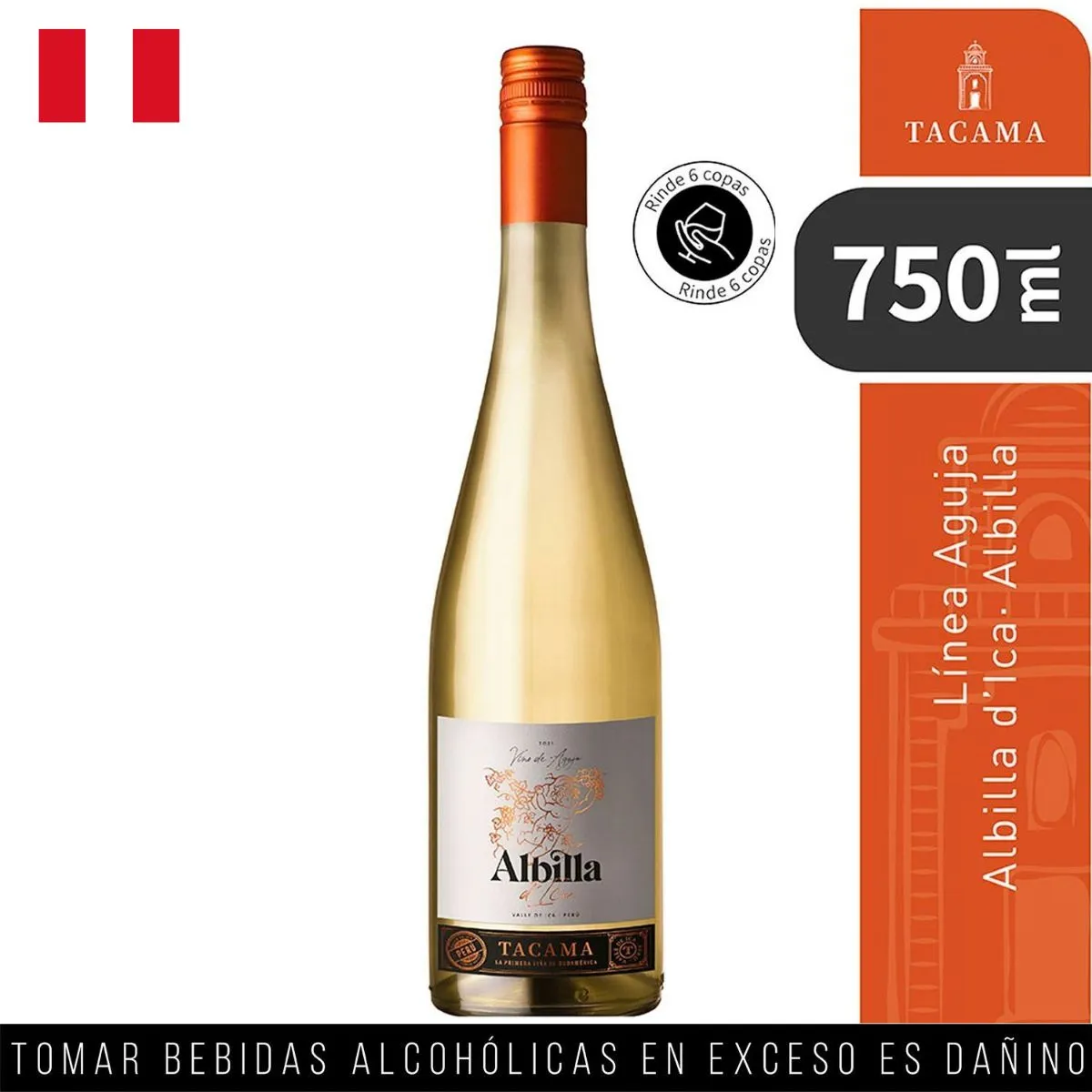TACAMA - Vino Tacama Albilla de Ica Botella 750 mL