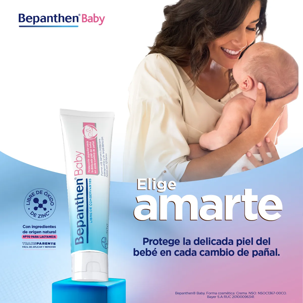 BEPANTHEN - Crema Protectora Bepanthen Baby Vitamina B5 Caja 30 g
