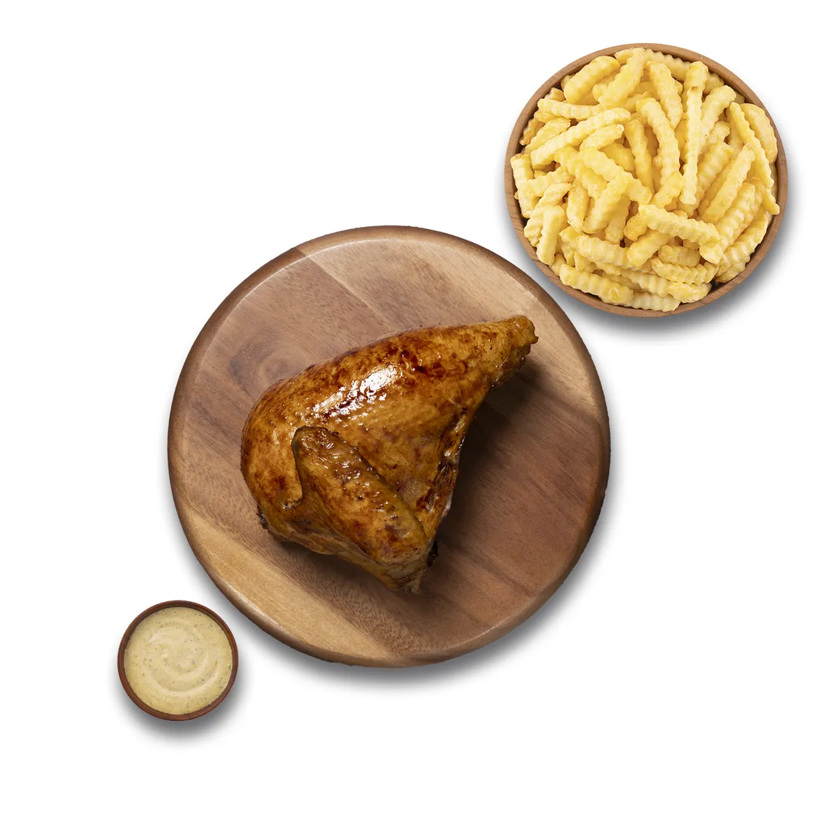 TOTTUS - 1/4 Pollo Rostizado + Porción De Papas + Ají