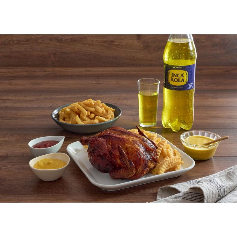 TOTTUS - Pollo Rostizado + Papas + Inca Kola Sin Azúcar 1.50 L