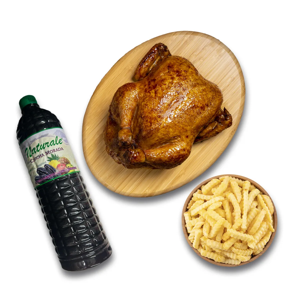 TOTTUS - Pollo Rostizado + Porción De Papas + Chicha Morada 1L