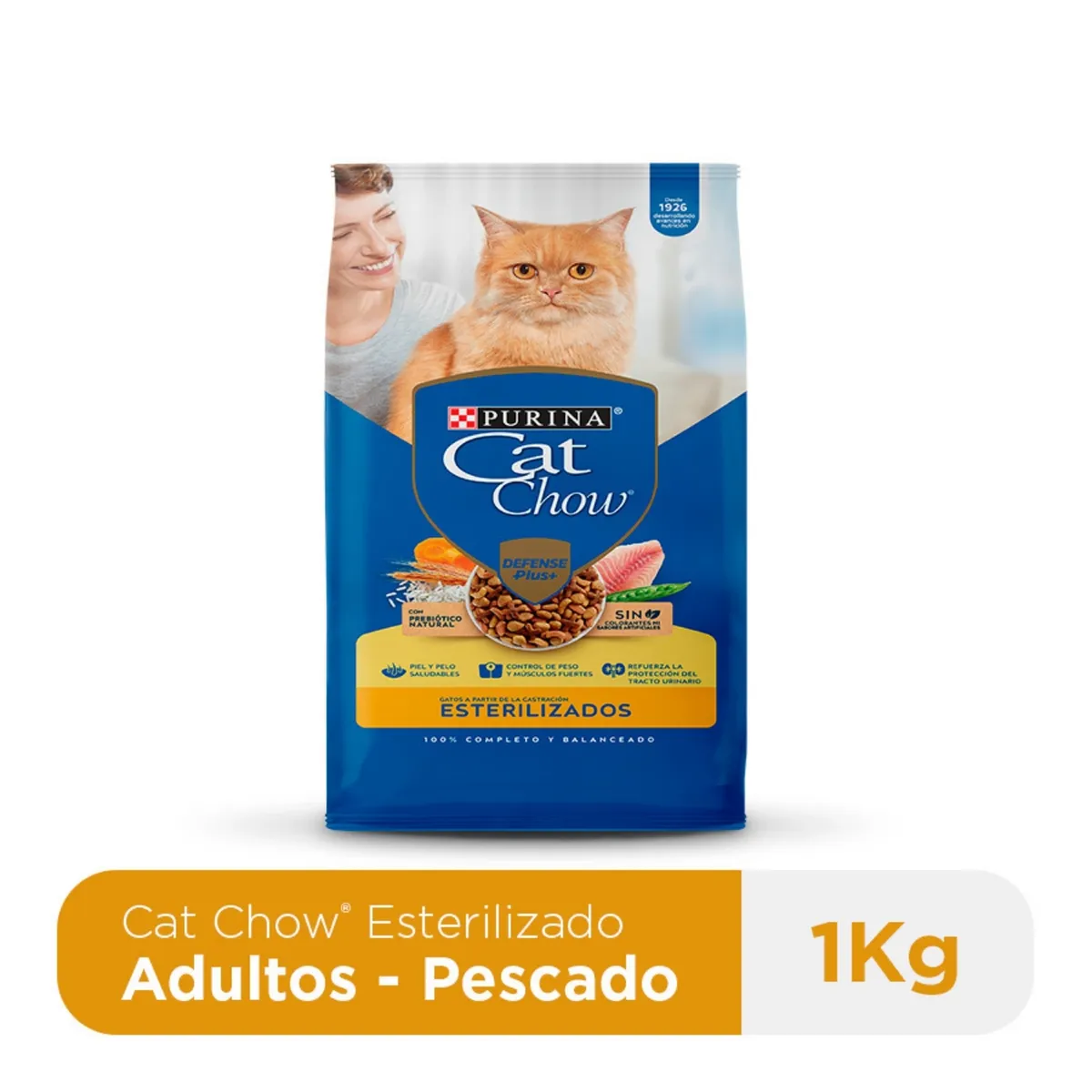 CAT CHOW - Alimento Seco Gatos Esterilizados Cat Chow Bolsa 1 Kg