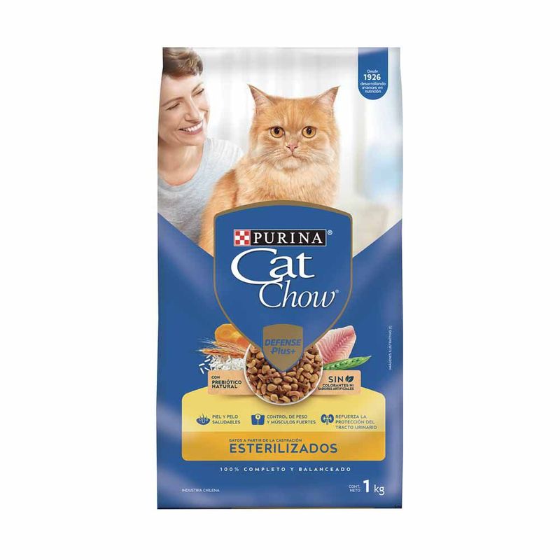 CAT CHOW - Alimento Seco Gato Cat Chow Esterilizado + 6M Bolsa x 1Kg