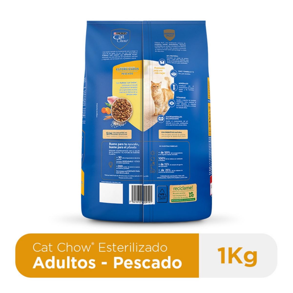 CAT CHOW - Alimento Seco Gatos Esterilizados Cat Chow Bolsa 1 Kg