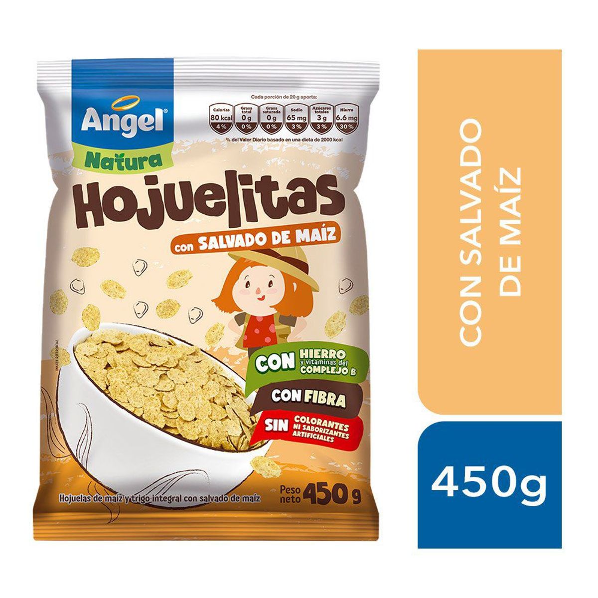 ANGEL - HJLA MAIZ TRIGO ANGEL NATURA HOJUELITAS BOL X450G