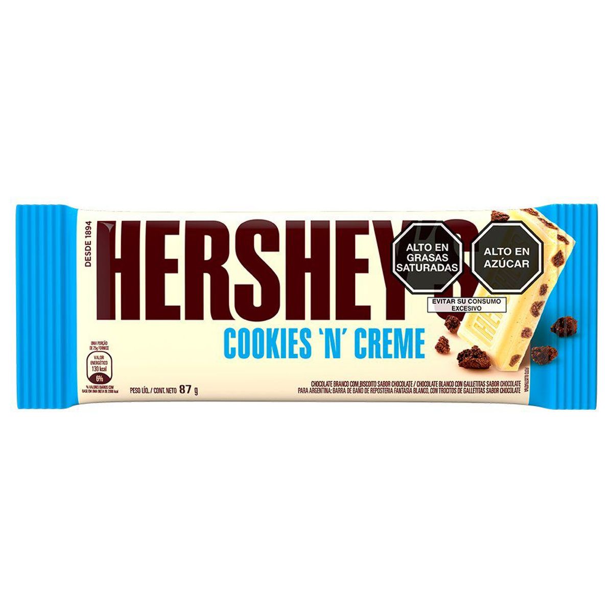HERSHEYS - HERSHEYS TAB COOKIESNCREAM 87G 16/4