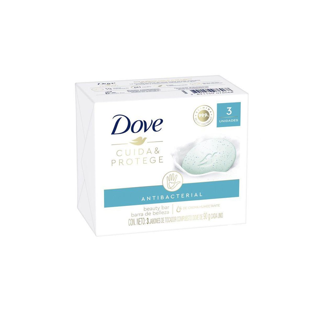 DOVE - Jabón de Tocador Dove Cuida & Protege Antibacterial Empaque 3 Und