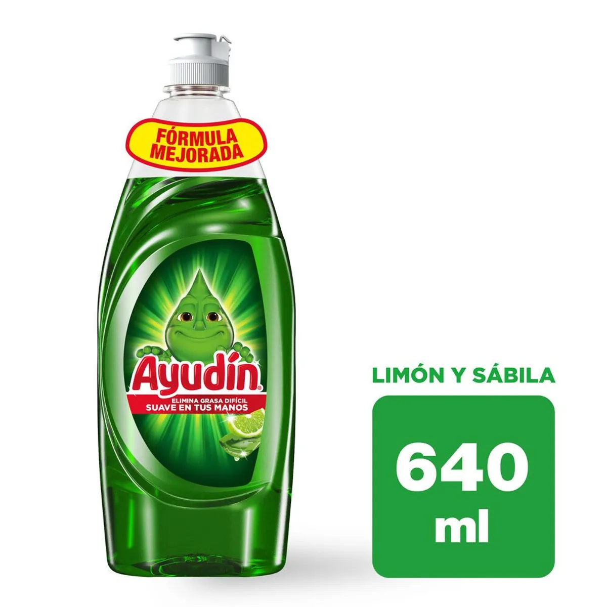 AYUDIN - Lavavajilla Líquido Ayudín Limón Envase 640 mL