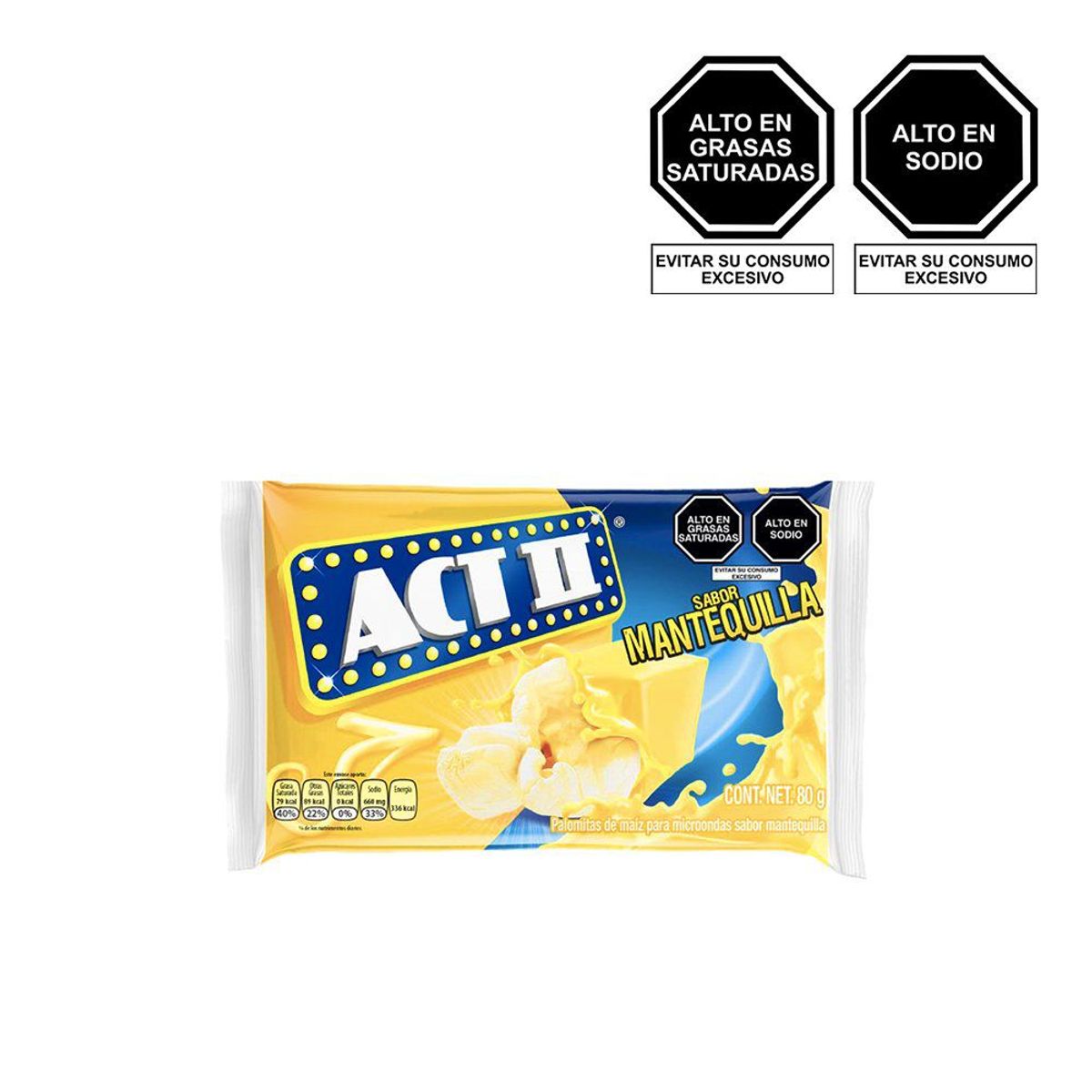 ACT II - Pop Corn Act II Mantequilla Light Empaque 80 g