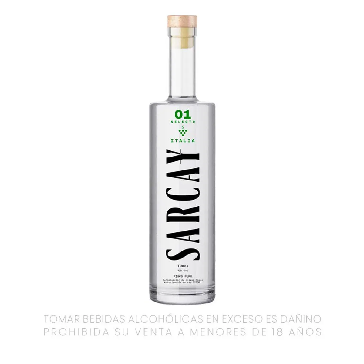SARCAY - Pisco Puro Italia Sarcay Selecto Botella 750 mL