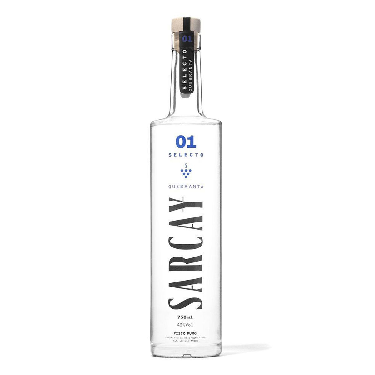 SARCAY - Pisco Puro Quebranta Sarcay Selecto Botella 750 mL