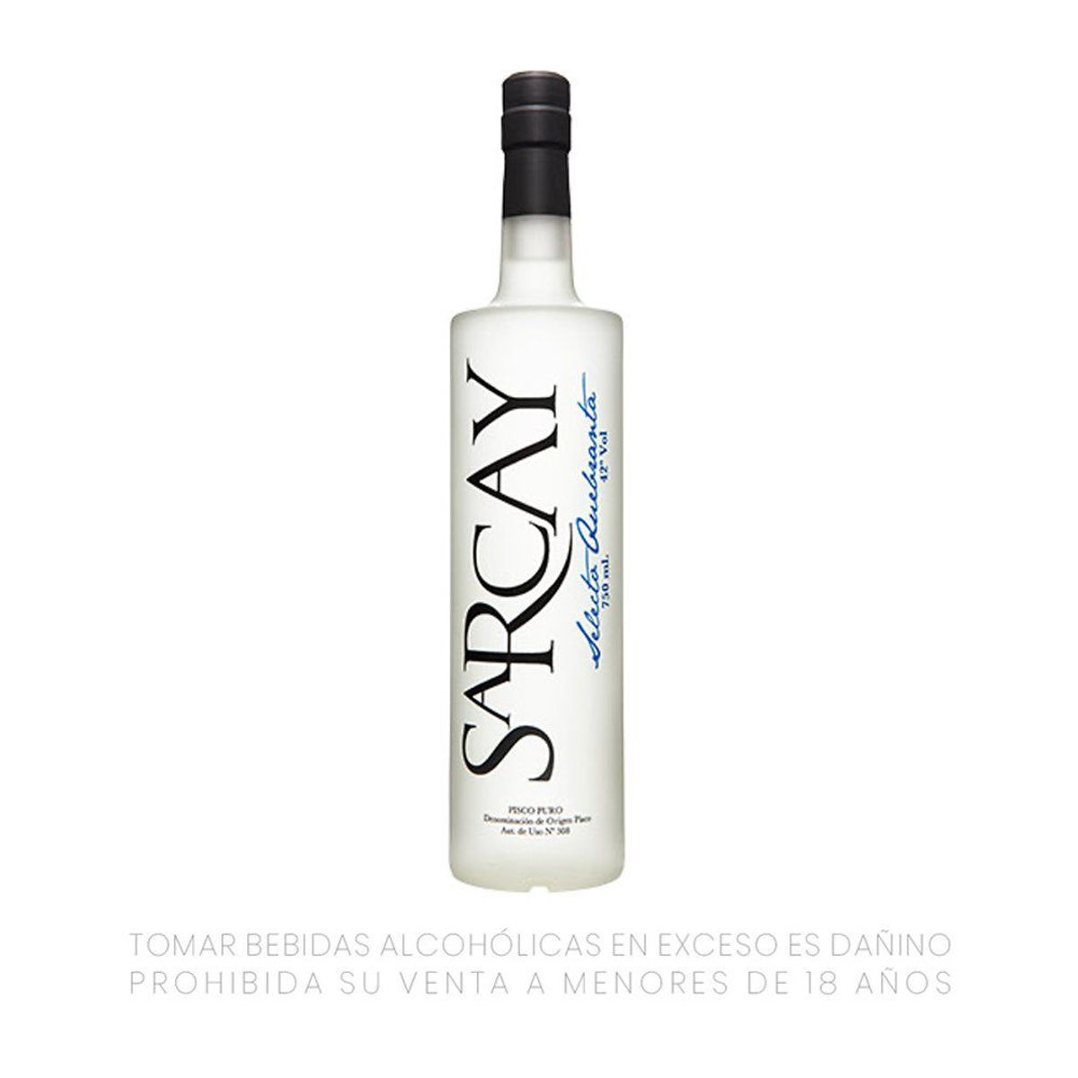 SARCAY - Pisco Puro Quebranta Sarcay Selecto Botella 750 mL