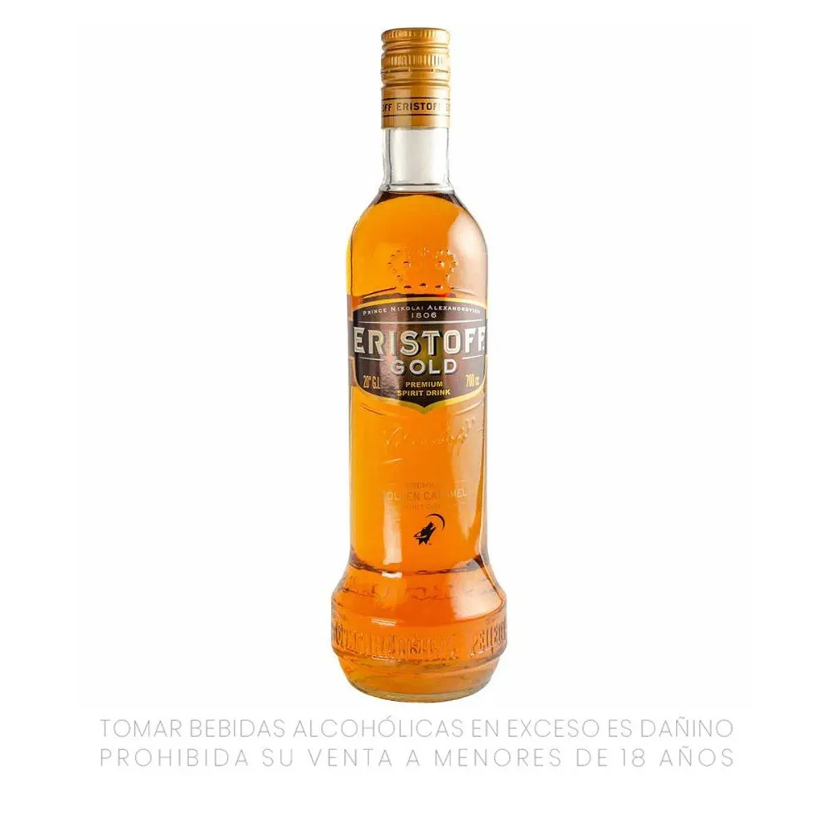 ERISTOFF - Vodka Eristoff Gold Botella 700 mL
